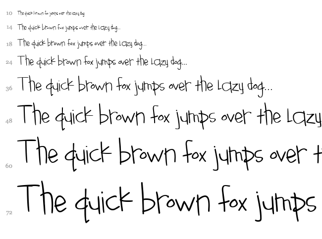 Something Blue font waterfall